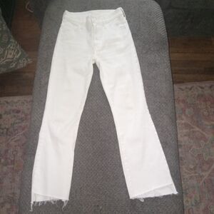 Mother Brand, Insider Crop Step Fray, Glass Slipper Womens Jeans